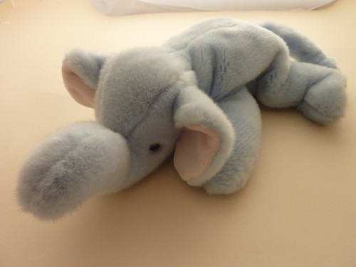 Peanut the elephant - elephant, blue