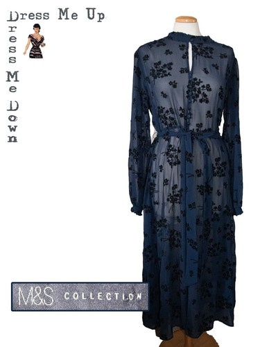 Beautiful navy floral - m&s,