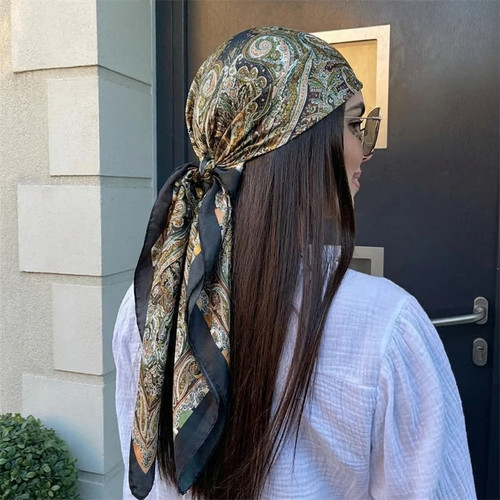 Women satin silk scarf - women,