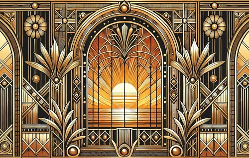 Art deco poster print wall - art,
