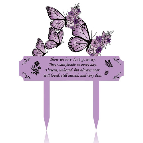 Purple butterfly grave - purple,