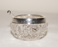 Antique Silver Rimmed Salt