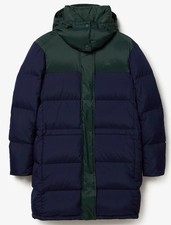 Lacoste Women's Stand-Up Collar Oversized Hooded Long Jacket In gree Size 42£167