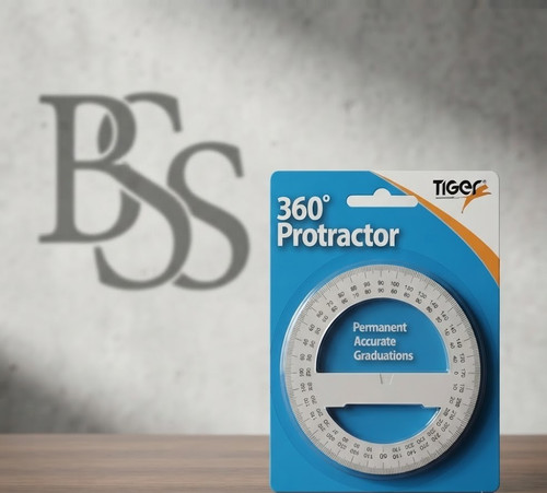10cm 360 degree - protractor, 4"