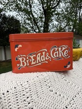 Vintage Red Orange Large Metal