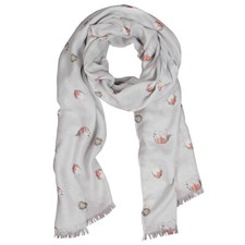 Beautiful Wrendale Designs Jolly Robin Scarf With Free Wrendale Gift Bag