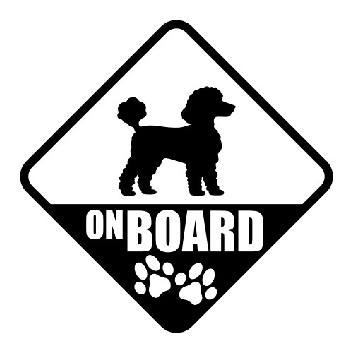 Poodle board paw sign - poodle,