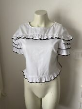 Zara Blouse Crop Ruffled Size