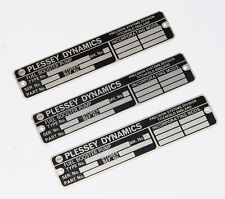 3x ID Plate RTR61873 for