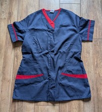Navy nurses tunic With Red Trim  size 18 Alexandra workwear. 