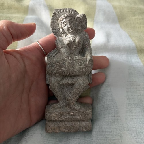 Grey soapstone carving - grey,