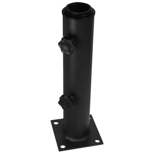 Heavy duty black iron umbrella - black,