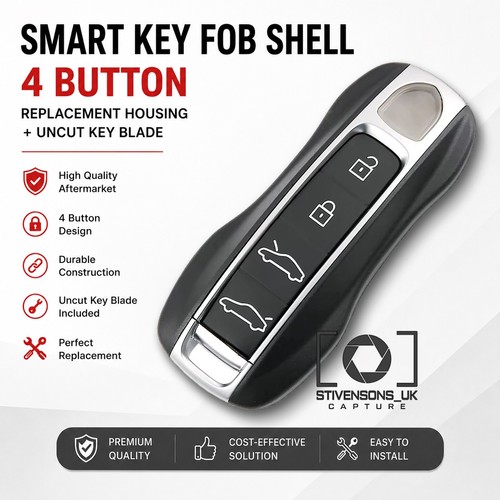 Porsche key fob shell button - fob, 4