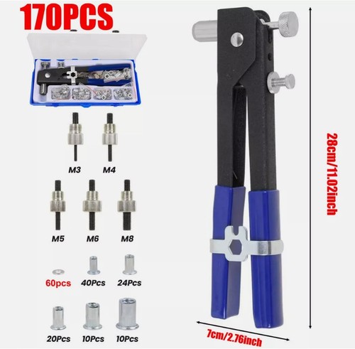 170pcs threaded nut riveter - nut,
