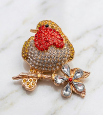 Elegant Red Robin Diamante