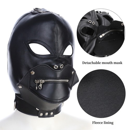 Zipper mask full head hood - zipper, eye