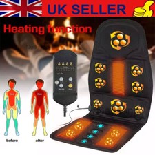 8 Modes Massage Seat Cushion Heated Back Neck Body Massager Chair For Home Car+