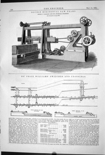Old double horizontal saw - old,