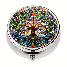 Money Tree Round Pill Box -