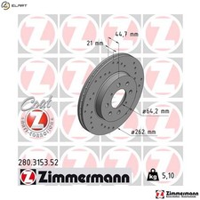 2x BRAKE DISC 280.3153.52 FOR