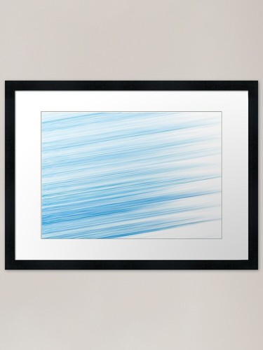 Pastel blue streaks framed art - pastel,