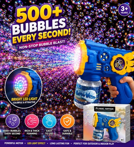 Led automatic bubble gun - automatic,