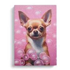 Chihuahua Bubble Gum Canvas