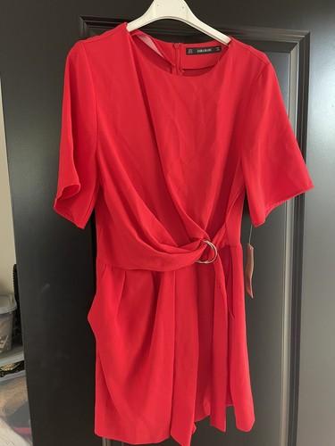 Red zara playsuit - red,