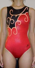 Girls A star Professional gymnastics competition leotard size 8 shiny glossy