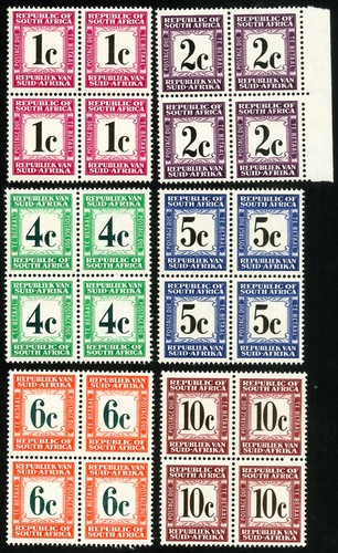 South africa stamps j46 51 - south, j46-51