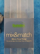 Dunelm 28mm Chrome Urn Type Finials Curtain Pole Ends +30 Pole Rings Never Used 