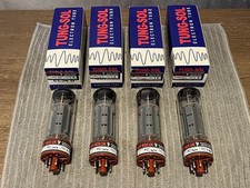Tung-Sol EL34 B Valves/Tubes Hot Rox UK Matched Quartet (all 44/7.8) BOXED 