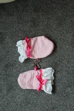 adult baby lockable pink fleece mittens stag do fancy dress fun run