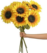7 Heads Sunflowers Artificial