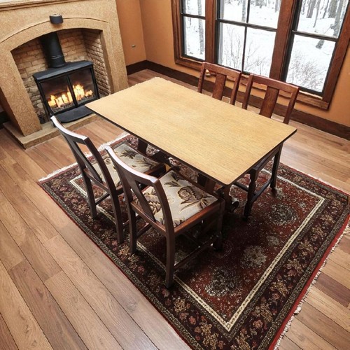 Vintage oak refectory table - vintage,