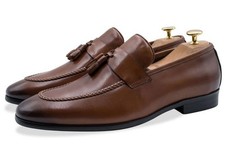 ''Men’s Brown Leather Tassel