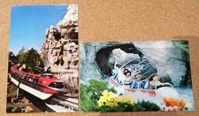 LOT 2 Postcard Disneyland Splashdown Matterhorn Ride MONORAIL Disney Vintage