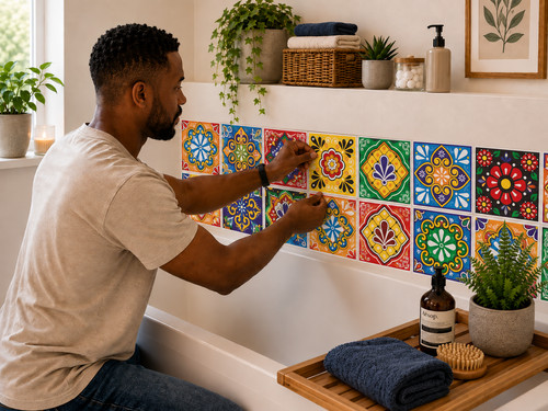 Tile stickers mosaic transfers - tile,