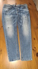 Alessandro Zavetti AZ Blue Jeans Paint Splash, Ripped, Distressed, Size 36.