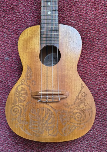 Luna tattoo concert ukulele - tattoo, w/