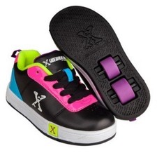 Sidewalk Sport Lane Wheeled Skate Shoes Women Black Size UK 6 NO LACES (RefF38)