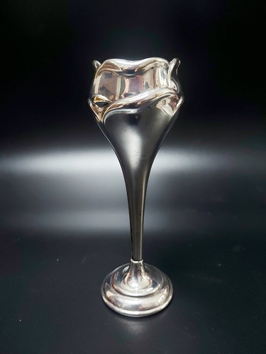 Art nouveau silver plated bud - silver-plated,