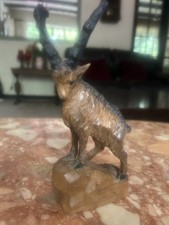 Ancient Black Forest hand carved Ibex 