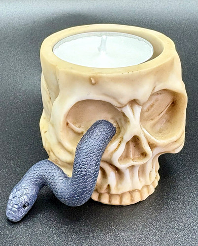 Gothic resin skull - gothic,