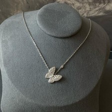 Butterfly cz necklace 925