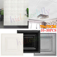 30X Large 3D Foam Tile Brick Wall Sticker Panel Self-adhesive Drop Ceiling Decor