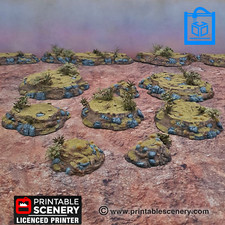 Modular Hills Tabletop Gaming Scatter Terrain 3D Print 10/15/20/28/32MM