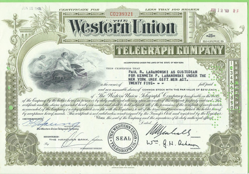 Western union telegraph - union,