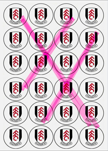 Fulham edible cake toppers - fc,