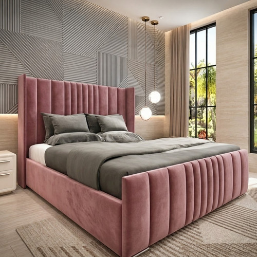Ottoman bed winged plush - bed,